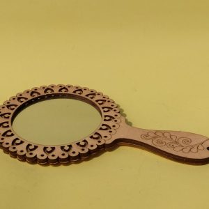 কাঠের হাতল আয়না বড় (chw-052)