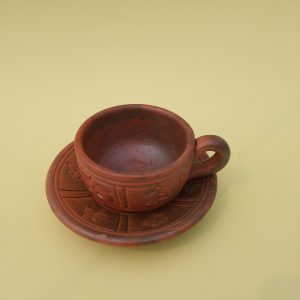 মাটির চা কাপ-পিরিচ