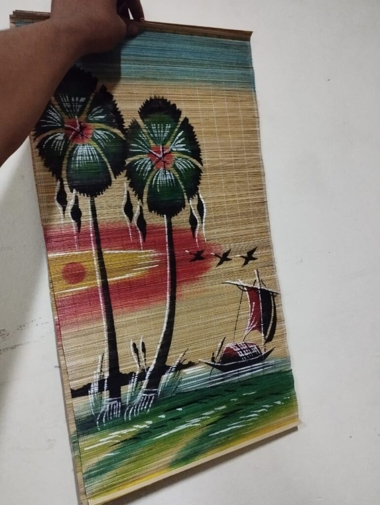 বাঁশের রঙিন ওয়ালমেট (chb-022)